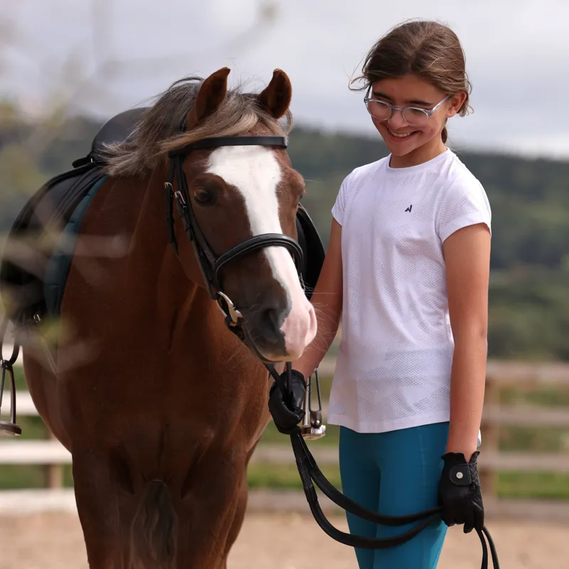 Aubrion Young Rider React Tech T-Shirt - White-2