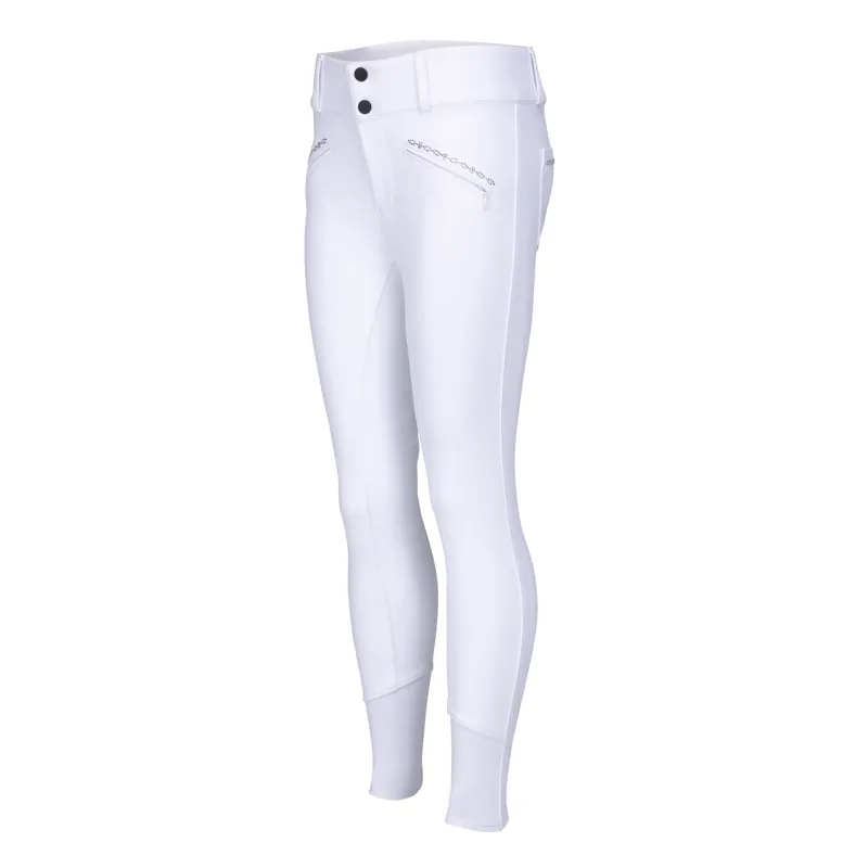 Aubrion Optima LX Breeches - Young Rider - White-3