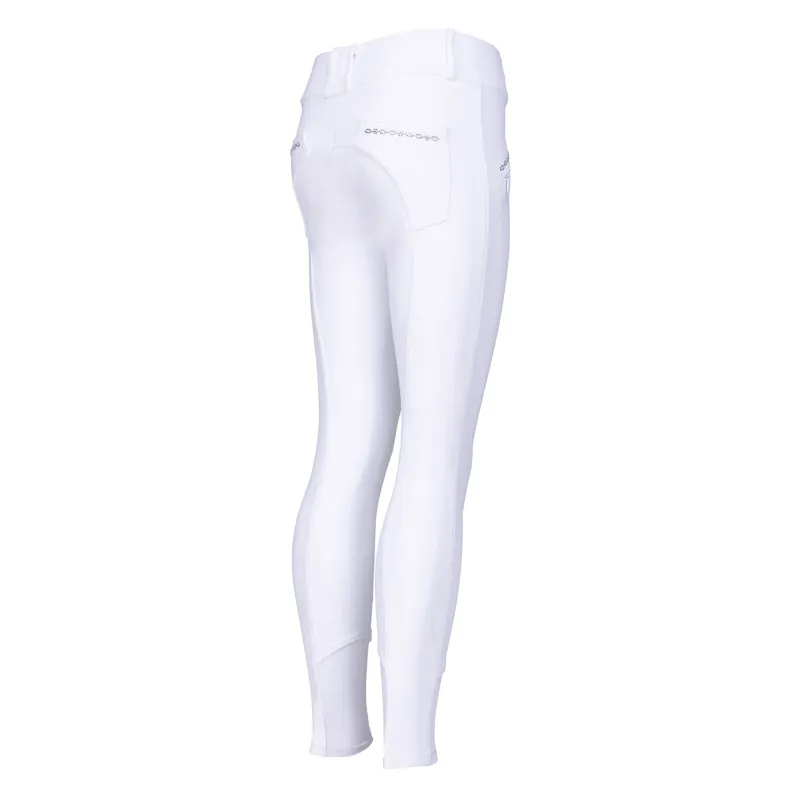 Aubrion Optima LX Breeches - Young Rider - White-2