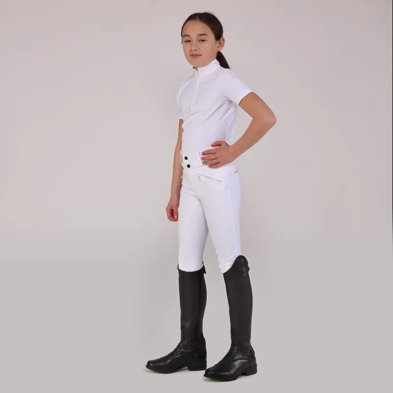 Aubrion Optima LX Breeches - Young Rider - White