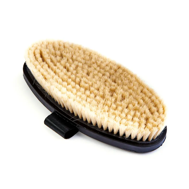 Ezi-Groom Grip Large Body Brush Goat Hair in Black-1
