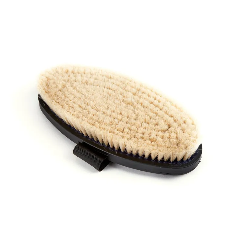 Ezi-Groom Large Grip Body Brush With Goat Hair - Navy-1