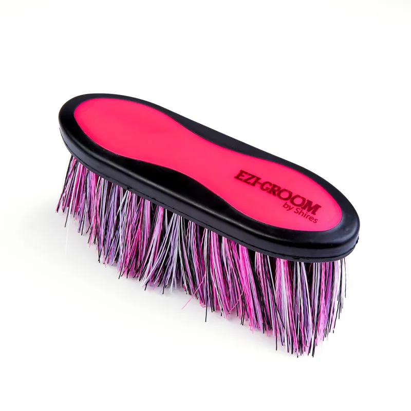EZI-GROOM Grip Long Bristle Dandy Brush Pink - Large-1