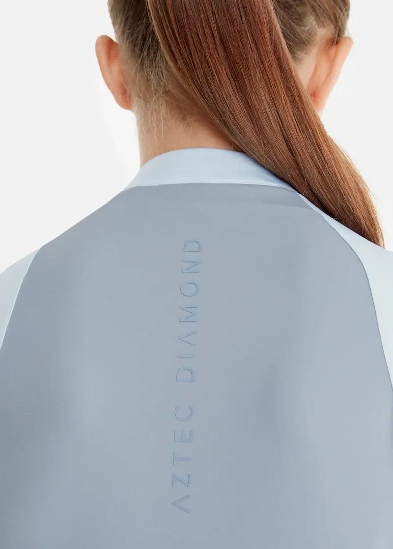 Aztec Diamond Young Rider Colour Block Base Layer - Ash Blue-3