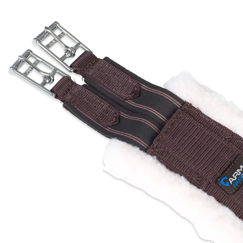 ARMA Fleece Lined Girth - Elastic BROWN-1
