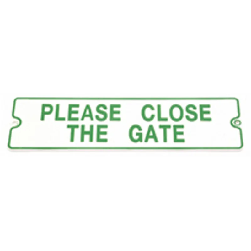 Sign 'Please Close The Gate'