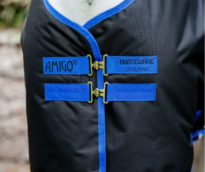 Horsewear Amigo Ripstop 900D Plus Turnout 200g - Black/Classic Blue-1