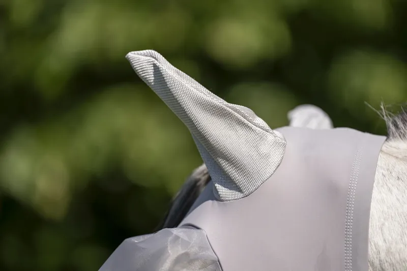 Horseware Defence Flymask - Silver/Silver-6
