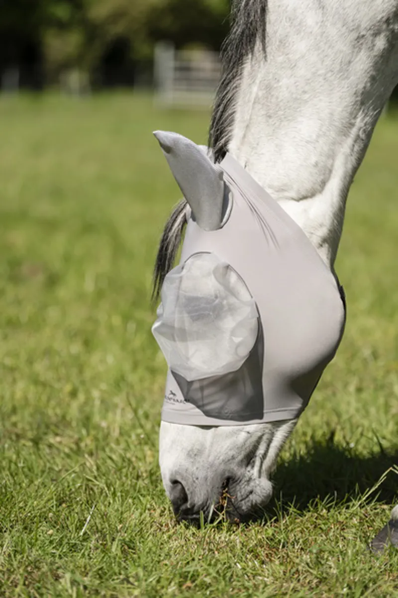 Horseware Defence Flymask - Silver/Silver-4