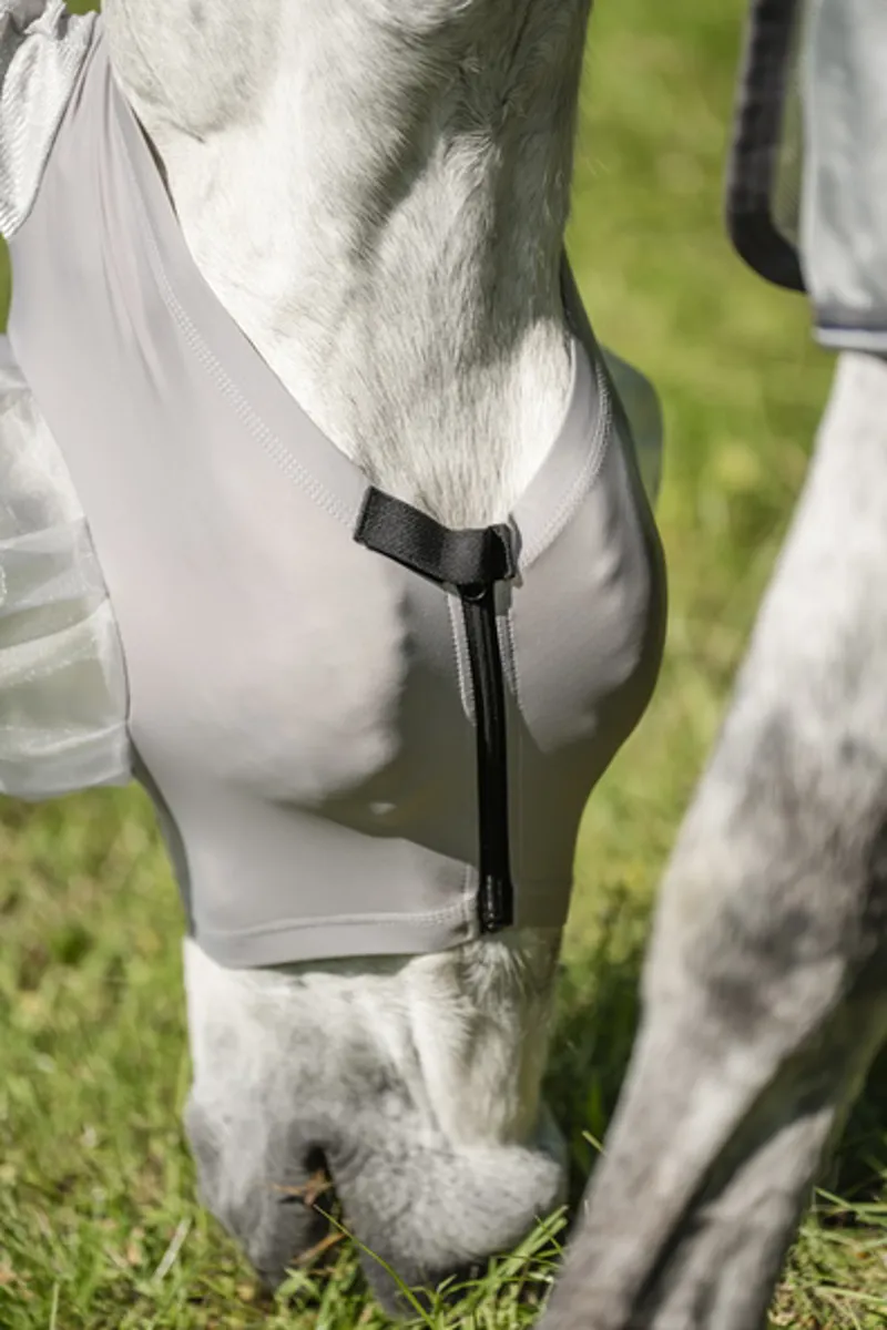 Horseware Defence Flymask - Silver/Silver-2