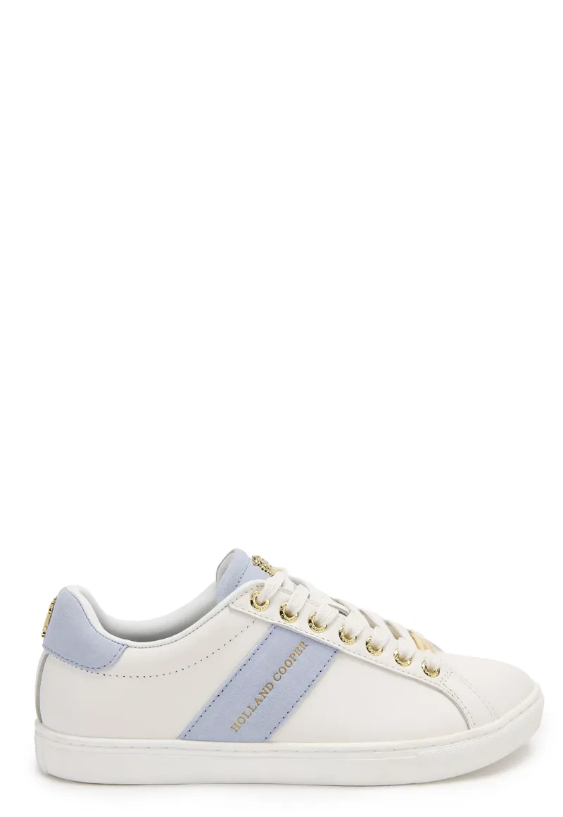 Holland Cooper Knightsbridge Court Trainer - White Smokey Blue
