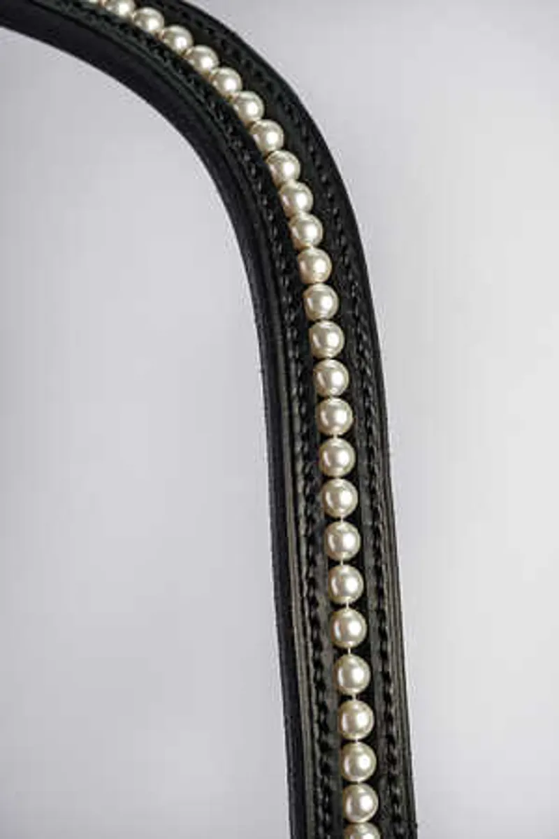 Fairfax Browband - White Pearl Brown