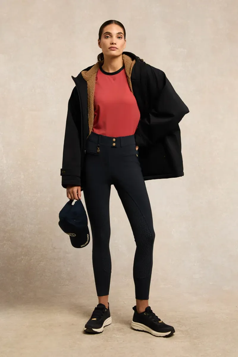 Holland Cooper Chiltern Ringer Tee in Washed Red Large-3