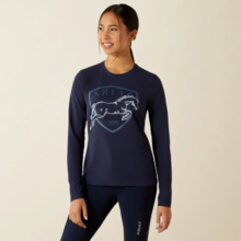 Ariat Youth Liberty Jump Long Sleeve T-Shirt - Navy-1