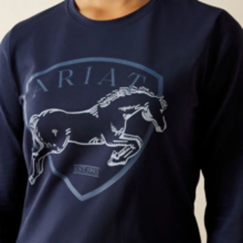 Ariat Youth Liberty Jump Long Sleeve T-Shirt - Navy-2