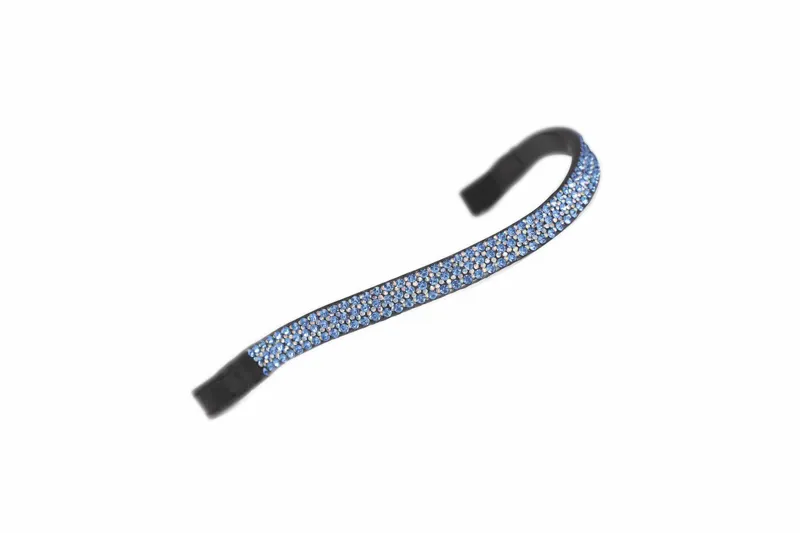 Velociti Gara Wide Diamante Browband - Blue/Black