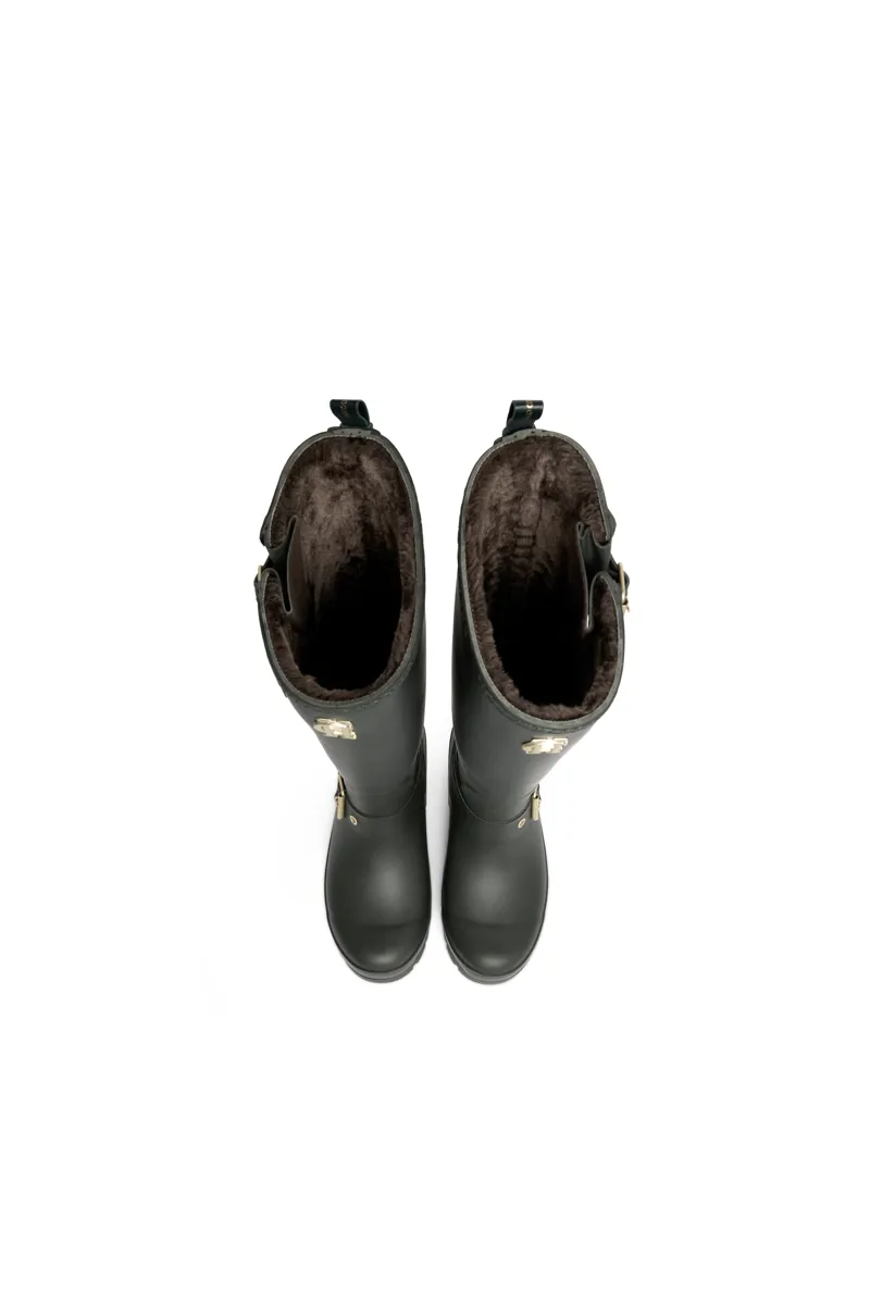 Holland Cooper Sharpa Lined Regency Wellington - Dark Pine-2