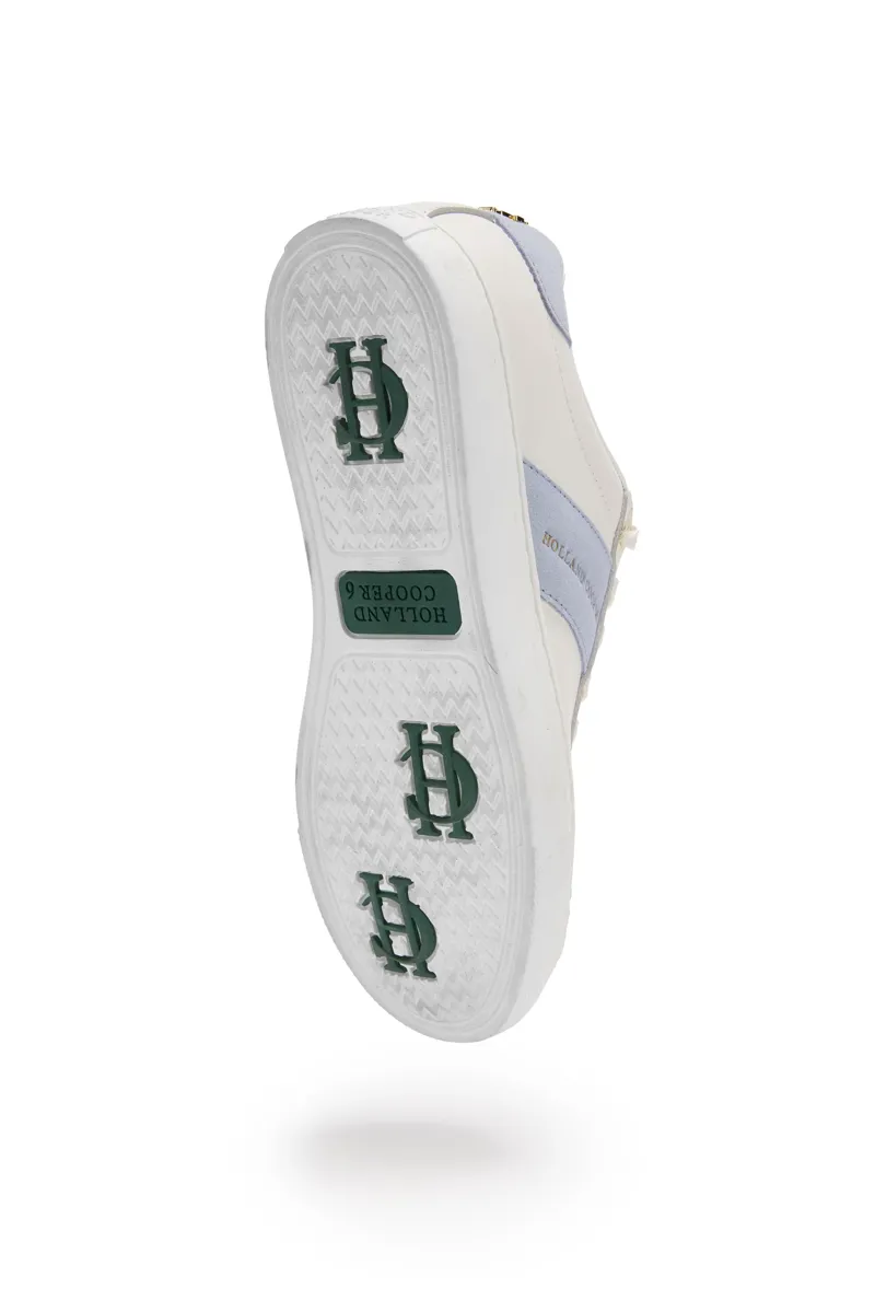 Holland Cooper Knightsbridge Court Trainer - White Smokey Blue-5