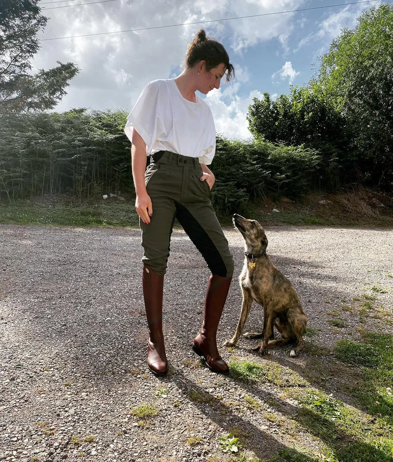 PC Racewear Adults Summer Breeches Duvall 150 - Moss Green-3