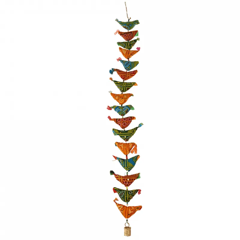 Rex London 16 Cloth Birds Hanging Decoration