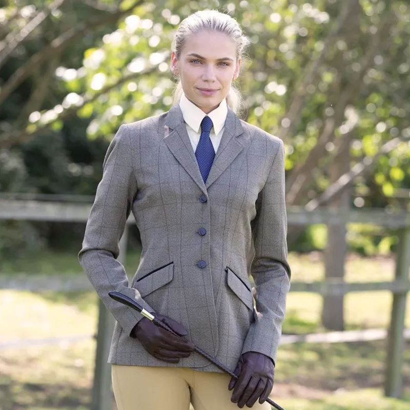 Equetech Foxbury Tweed Riding Jacket - Olive-1