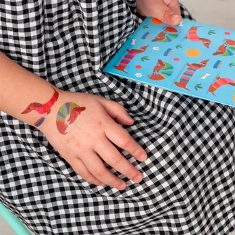 Rex Temporary Tattoos - Sunny Sausage Dog-1