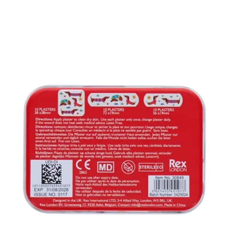 Rex Children's Plasters in a Tin - Sausage Dog-2