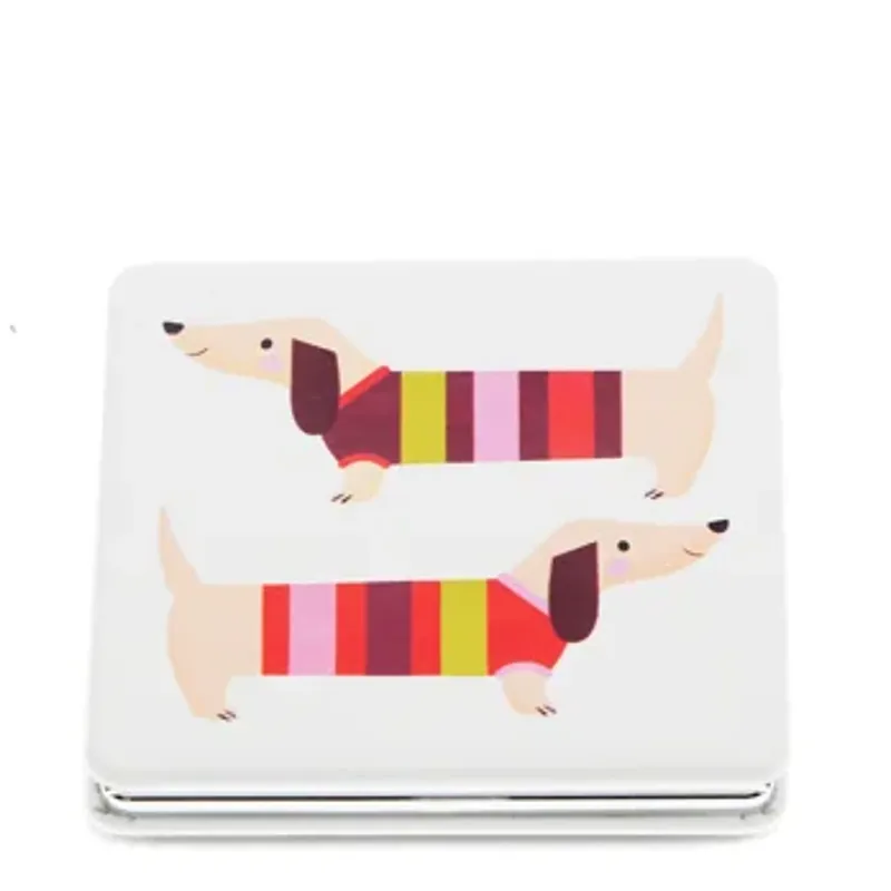 Rex Square Pocket Mirror - Sausage Dog-3