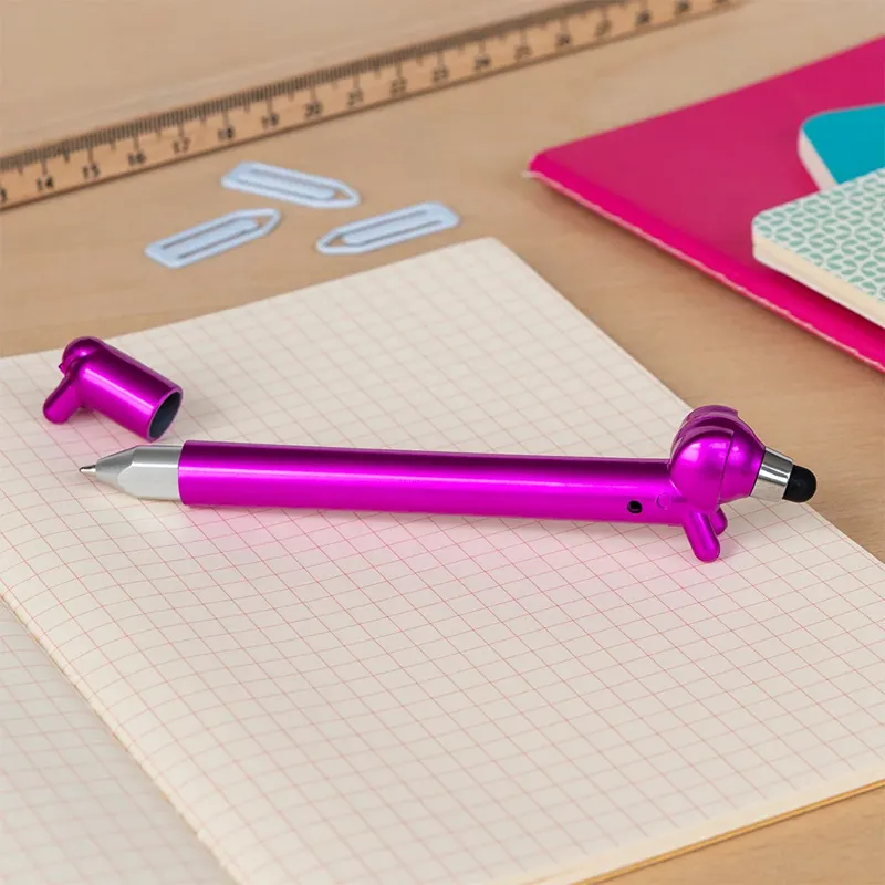 Rex Sausage Dog Shaped Pen with Stylus - Pink-1