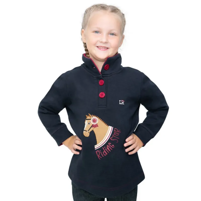 Little Rider Riding Star Collection Jumper - Navy/Burgundy