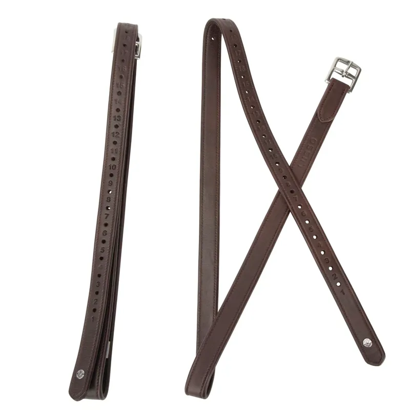 Velociti Lusso Wrapped Stirrup Leathers - Havana