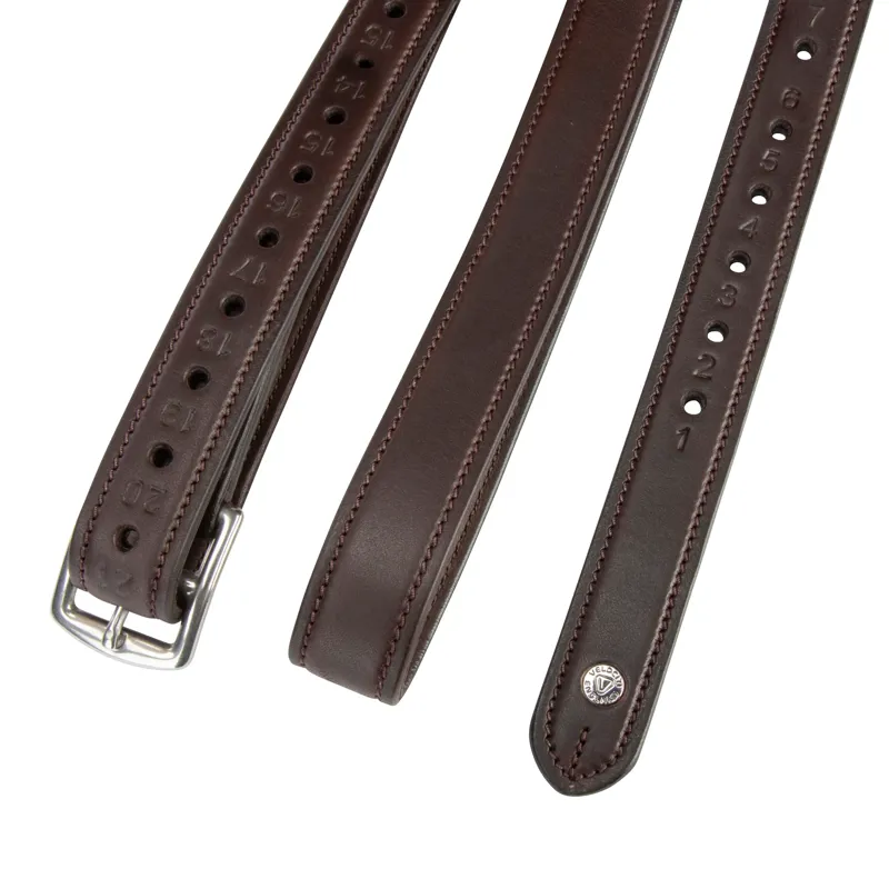 Velociti Lusso Non Stretch Stirrup Leathers - Havana 1 inch width-1