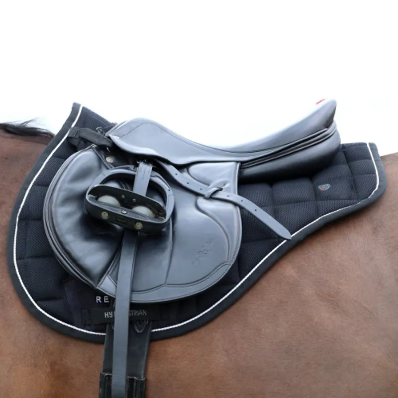 Hy Equestrian ProReaction 3D Mesh Close Contact Saddle Pad - Black-1