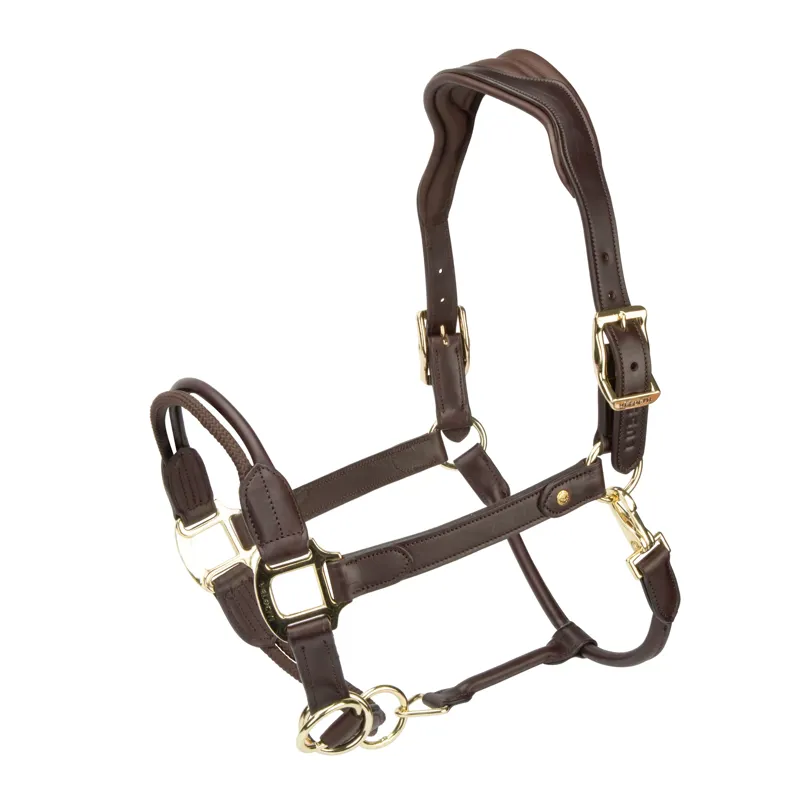 Velociti Lusso Soria Leather Headcollar - Havana