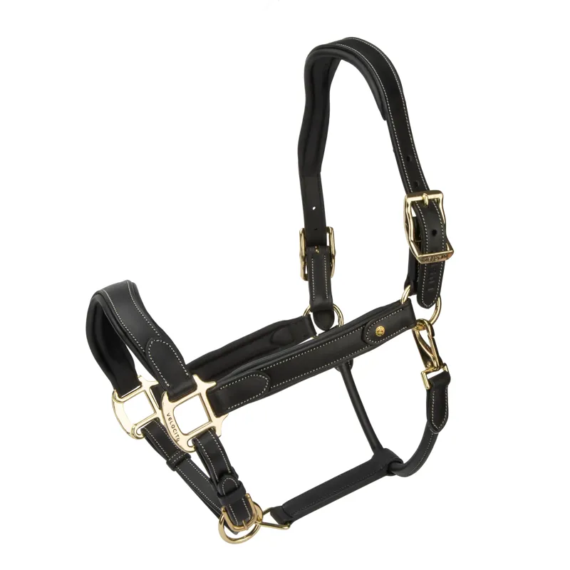 Velociti Lusso Lorca Leather Headcollar - Black