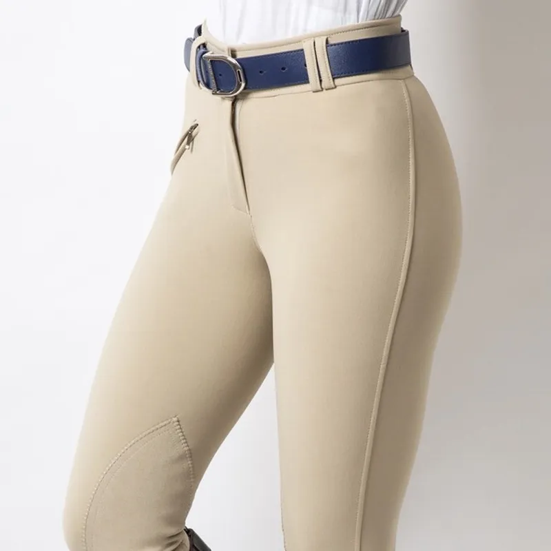 Equetech Women's Foxhunter Hybrid Breeches  Beige-1