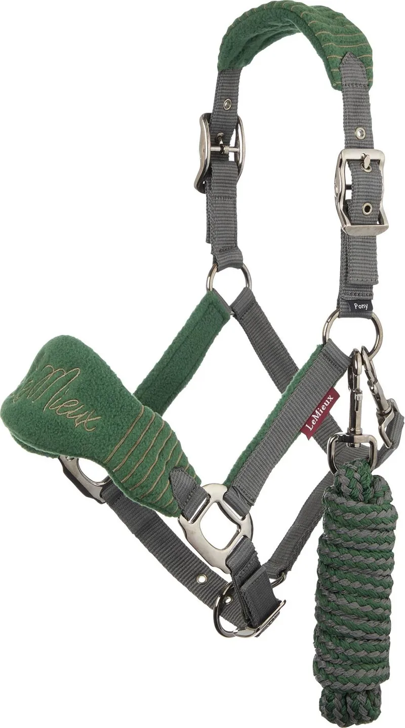 Lemieux Vogue Headcollar and Leadrope - Hunter Green