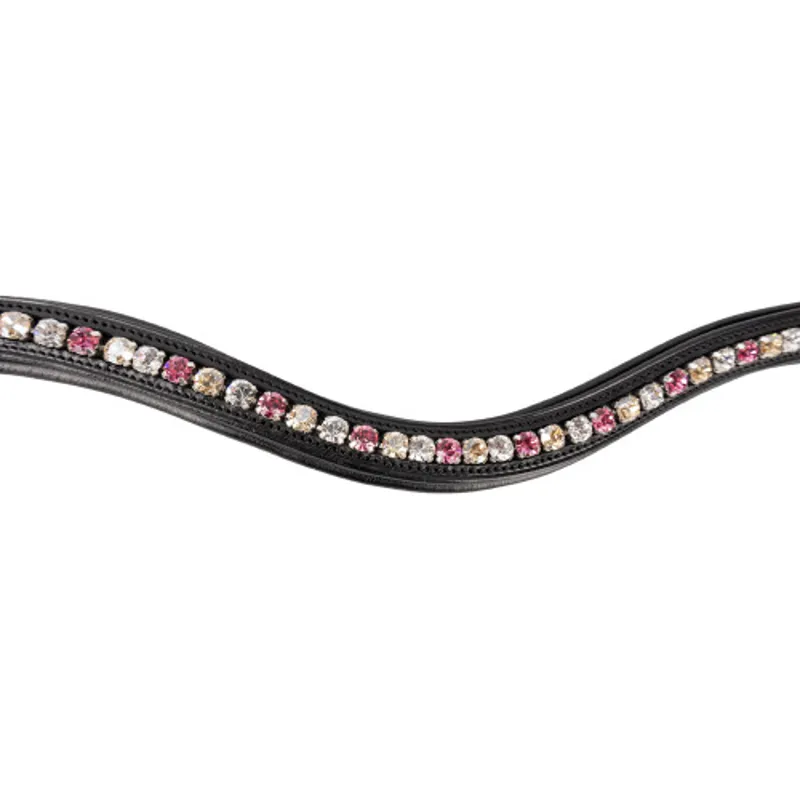 ProPresicce Signature Curved Diamante Browband Black with Rainbow Diamantes-1