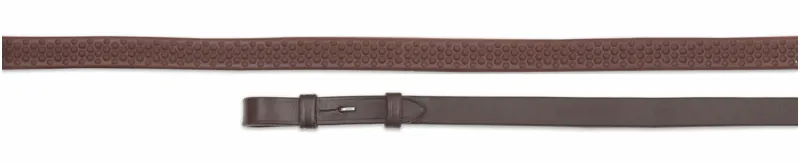 Velociti Gara Soft Rubber Grip Reins 48inch - Havana