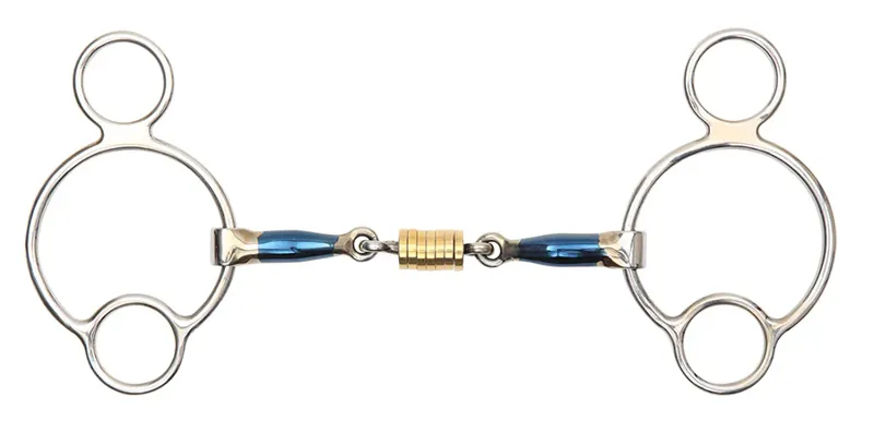 Shires Blue Sweet Iron Universal Bit With Roller Link