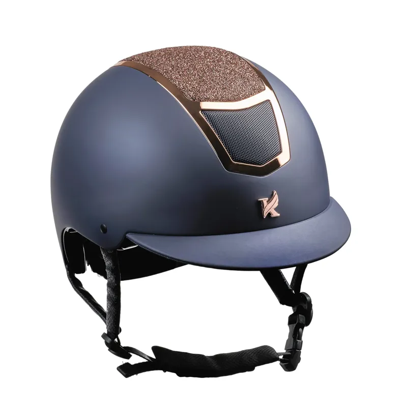 Karben Valentina Riding Hat- Navy/Rose Gold-1