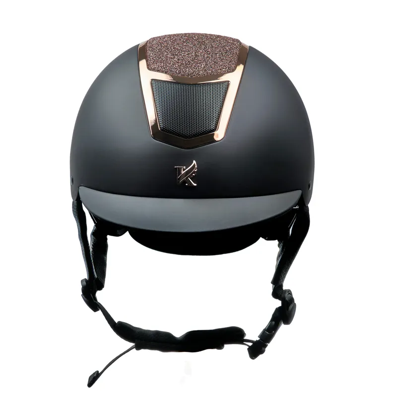 Karben Valentina Riding Hat- Black/Rose Gold
