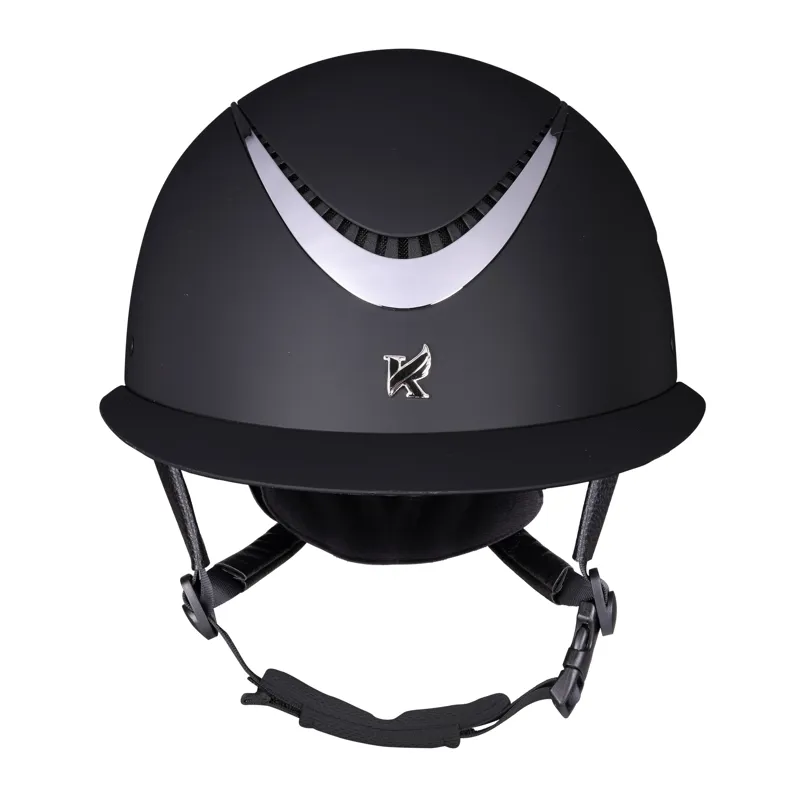 Karben Elisa Ellipse Wide Peak Riding Hat - Black/ Silver