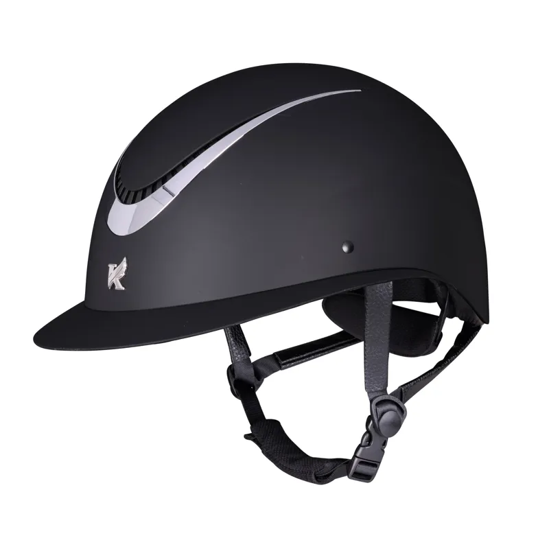 Karben Elisa Ellipse Wide Peak Riding Hat - Black/ Silver-2