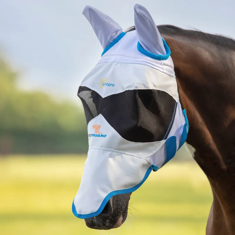Shires Ultra Pro Fly Mask - White