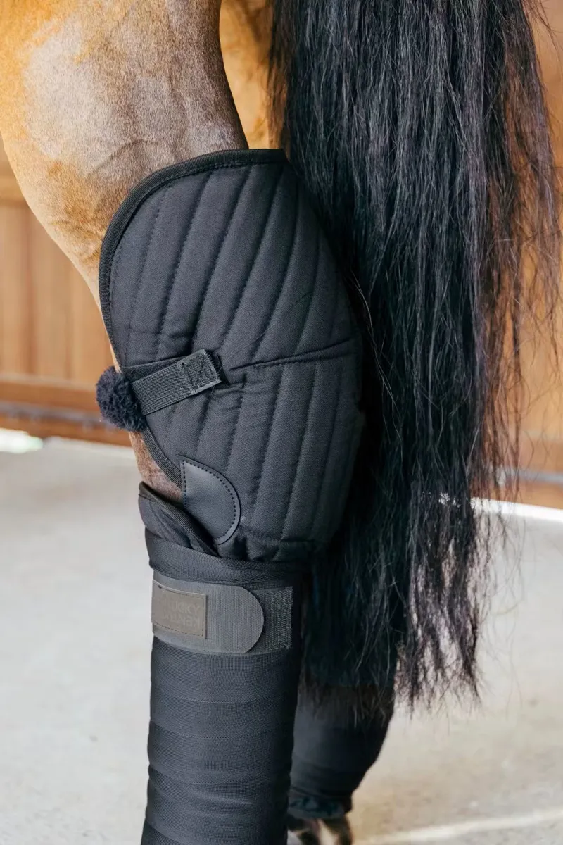 Kentucky Transport Stable Bandage Pad With Hock Protection- Black-1