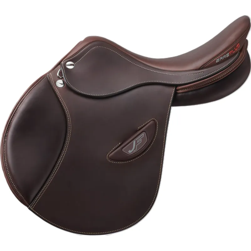 Erreplus JF Dual Flap Jump Saddle - Dark Brown -17inch 