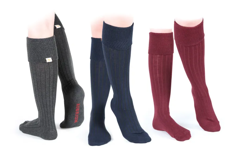 Aubrion Adult Cottonwood Boot Socks Burgundy Size 5-8