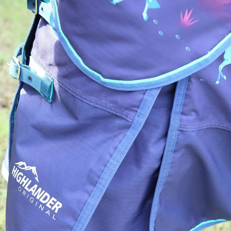 Shires Highlander Original 100 Turnout Combo Rug- Navy Forest-1