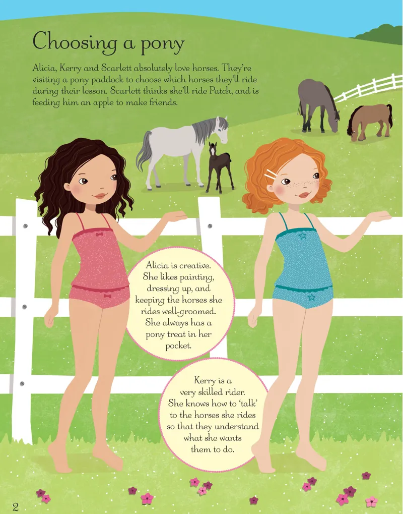 Sticker Dolly Dressing: Horse Show/At The Stables-1